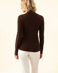 Femme Indies Pulls^Pull en Laine mélangée Kris chocolat