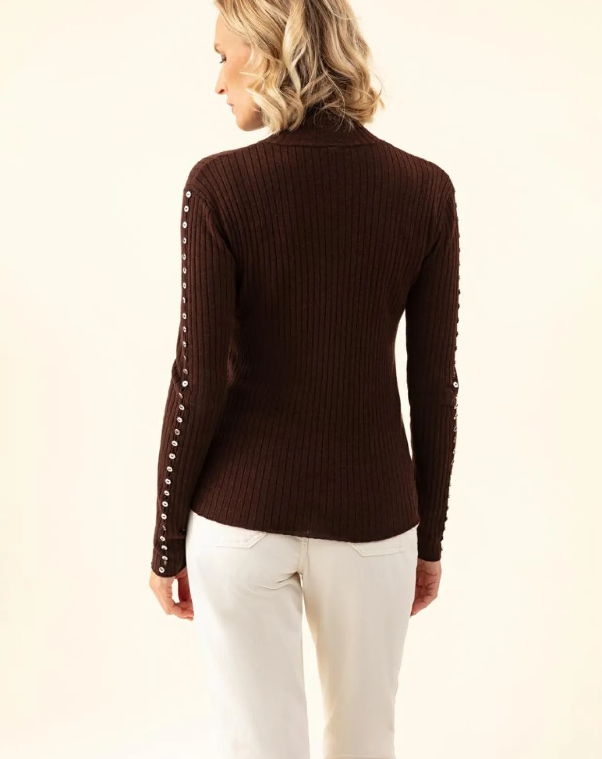 Femme Indies Pulls^Pull en Laine mélangée Kris chocolat