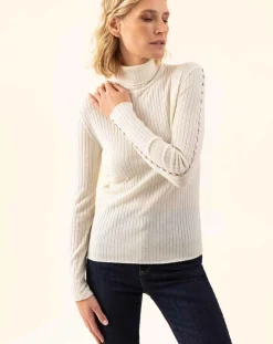 Pull en Laine mélangée Kris écru-Indies Online