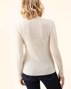 Pull en Laine mélangée Kris écru-Indies Online