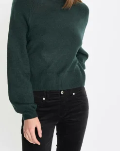 Pull en Laine mélangée manches raglans vert foncé-Marc O'Polo Sale