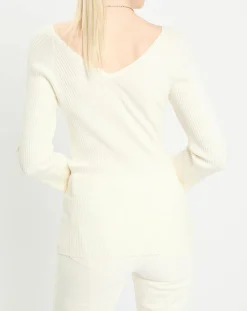 Pull en Laine mélangée Nelia écru-Zapa Online
