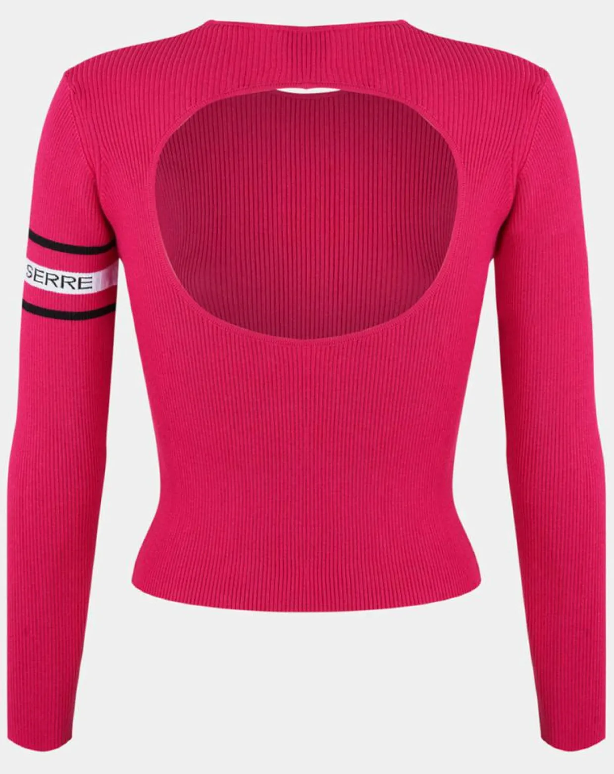 Femme Marine Serre Pulls^Pull en Laine mélangée Open-Back Ribbed rose fushia