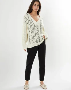Femme Belair Pulls^Pull en Laine mélangée Pain écru