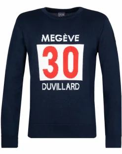Pull en Laine mélangée Philip bleu foncé-Duvillard New