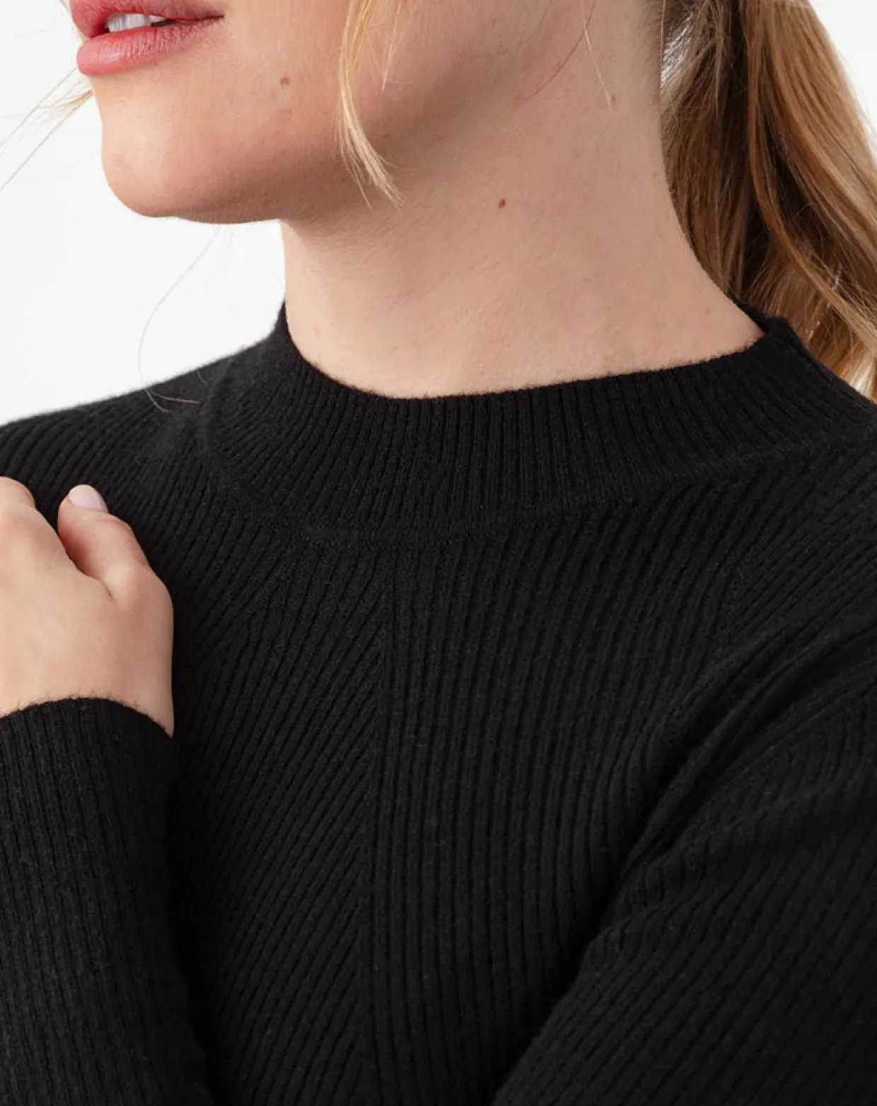Pull en Laine mélangée Talitha noir-Indies Sale