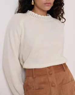 Pull en Laine mélangée Tiziri écru-Garance Paris Outlet