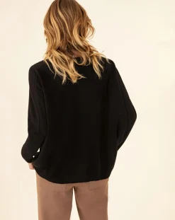 Pull en Laine mélangée Tobby noir-Indies Clearance
