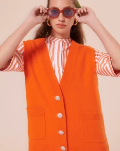 Pull en Laine mérinos & Alpaga orange-Tara Jarmon Online