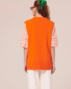 Pull en Laine mérinos & Alpaga orange-Tara Jarmon Online
