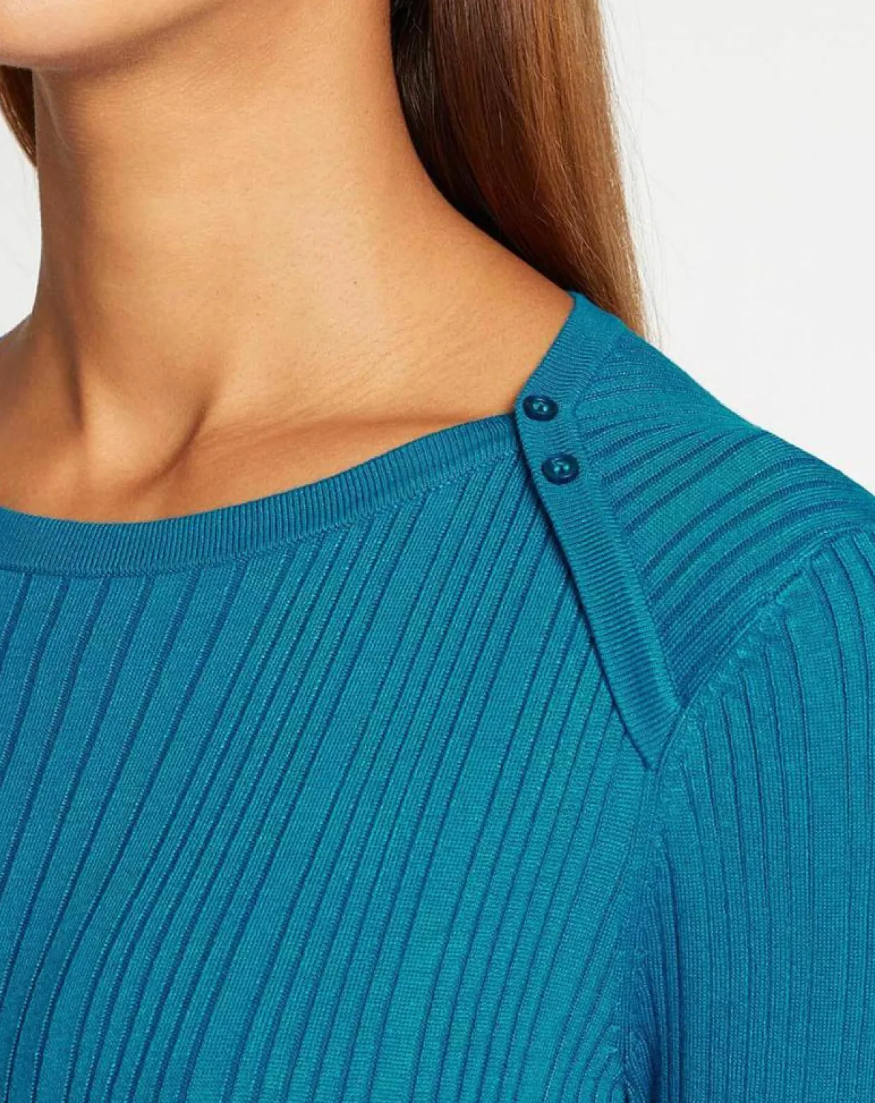 Pull en Maille côtelée col bateau Fya bleu moyen-Galeries Lafayette Hot