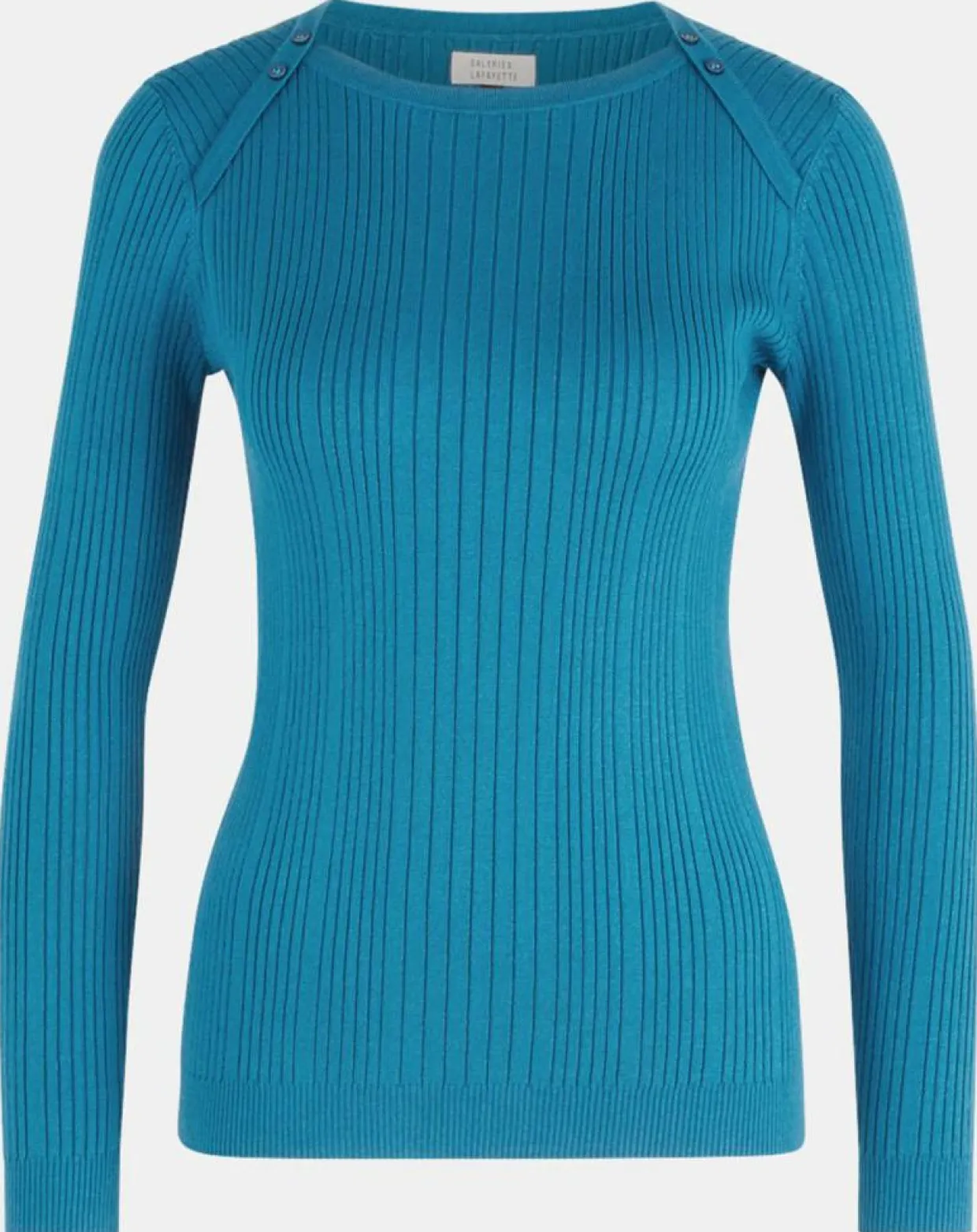 Pull en Maille côtelée col bateau Fya bleu moyen-Galeries Lafayette Hot