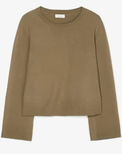Pull en Maille de coton stretch Basique marron-Marc O'Polo Online