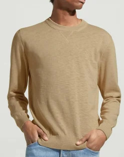 Pull en maille flammée beige-Gant Discount