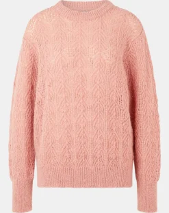 Femme Galeries Lafayette Pulls^Pull en Maille pointelle mousseuse vieux rose