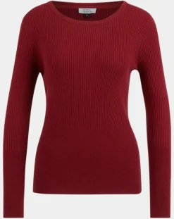 Pull en Maille stretch Franck ajusté bordeaux-Galeries Lafayette Discount