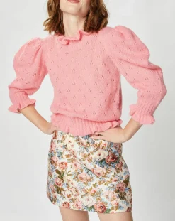 Pull en Mohair & Alpaga mélangés Chamallow rose-Manoush New