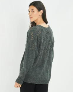 Pull en Mohair mélangé Ella gris jade-Lauren Vidal
