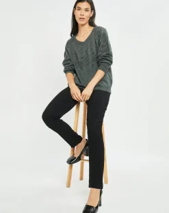 Pull en Mohair mélangé Ella gris jade-Lauren Vidal