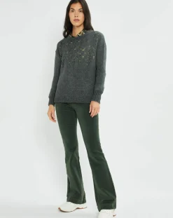 Pull en Mohair mélangé Ella gris jade-Lauren Vidal Sale