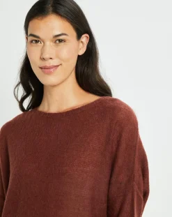 Pull en Mohair mélangé Milane terra-Lauren Vidal Clearance