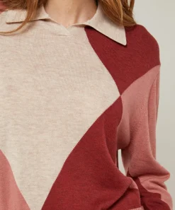 Pull Eugénie en Laine mélangée beige/rose-Rodier Online