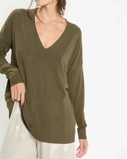 Pull Flo kaki-Lauren Vidal Outlet