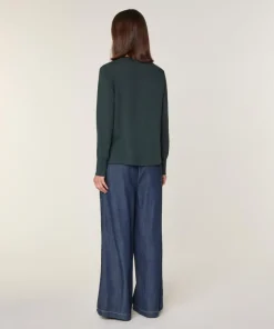 Femme Rodier Pulls^Pull Freyja 100% Laine chaine col V vert de gris