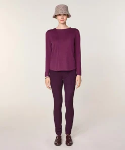 Femme Rodier Pulls^Pull Frieda 100% laine col rond violet cassis