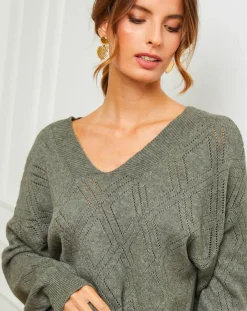 Pull Gabriella kaki-Fleur de cachemire Best