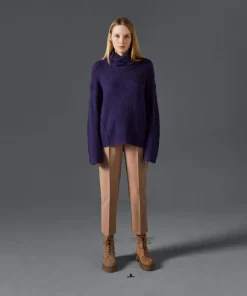 Pull Églantine col amovible violet foncé-Rodier Hot