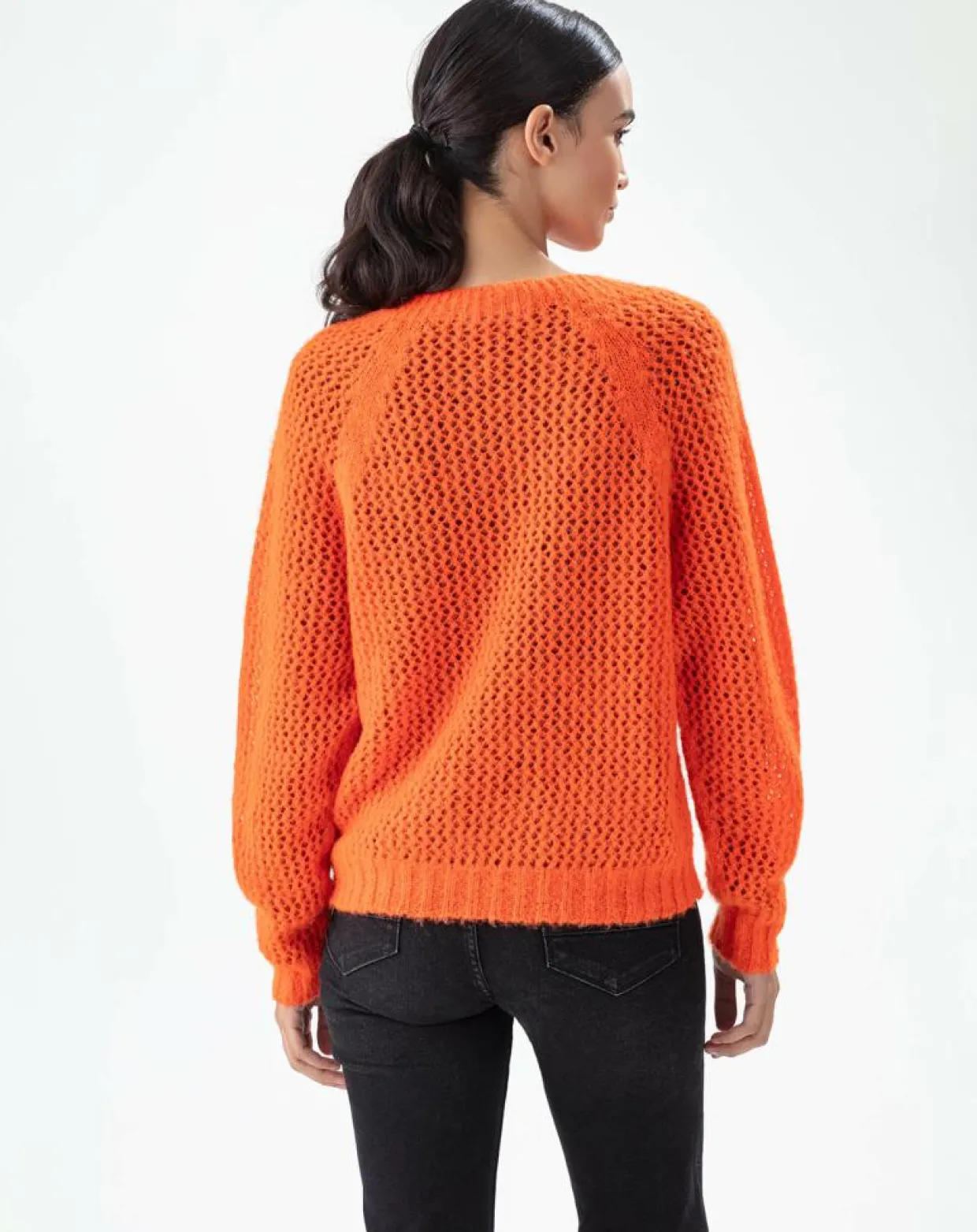 Pull Graphe ultra orange-Bleu Blanc Rouge Sale