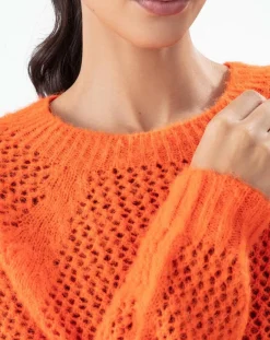 Pull Graphe ultra orange-Bleu Blanc Rouge Sale