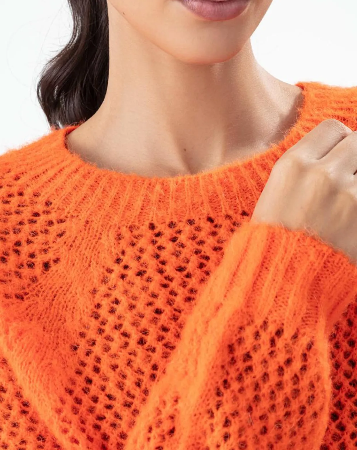 Pull Graphe ultra orange-Bleu Blanc Rouge Sale