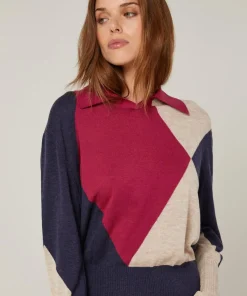 Femme Rodier Pulls^Pull Hughette en Laine mélangée rouge grenat