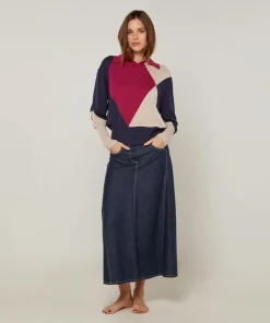 Femme Rodier Pulls^Pull Hughette en Laine mélangée rouge grenat