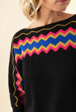 Pull Hylda noir-Bleu Blanc Rouge Sale