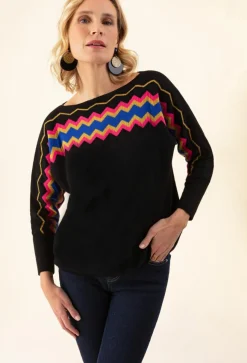 Pull Hylda noir-Bleu Blanc Rouge Sale