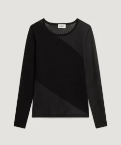 Pull Igwen en Laine mélangé noir-Rodier Sale