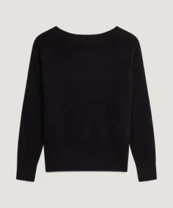 Pull Iseult en laine jacquard noir-Rodier Outlet