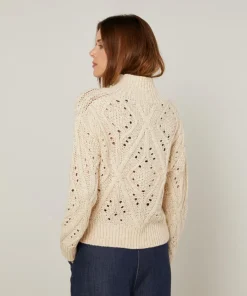 Pull Ivanna en Laine mélangé blanc ivoire-Rodier Sale