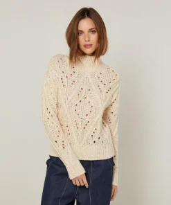 Pull Ivanna en Laine mélangé blanc ivoire-Rodier Sale