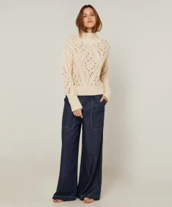 Pull Ivanna en Laine mélangé blanc ivoire-Rodier Sale