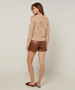 Pull Javotte en Coton & Laine beige ficelle-Rodier Clearance