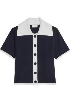 Pull Julie-Rose manches courtes bleu marine-Rodier