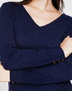 Pull Juliette bleu nuit-Cachemire & Jo Discount