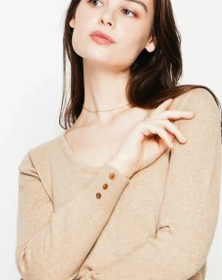 Pull Juliette nougat-Cachemire & Jo Sale
