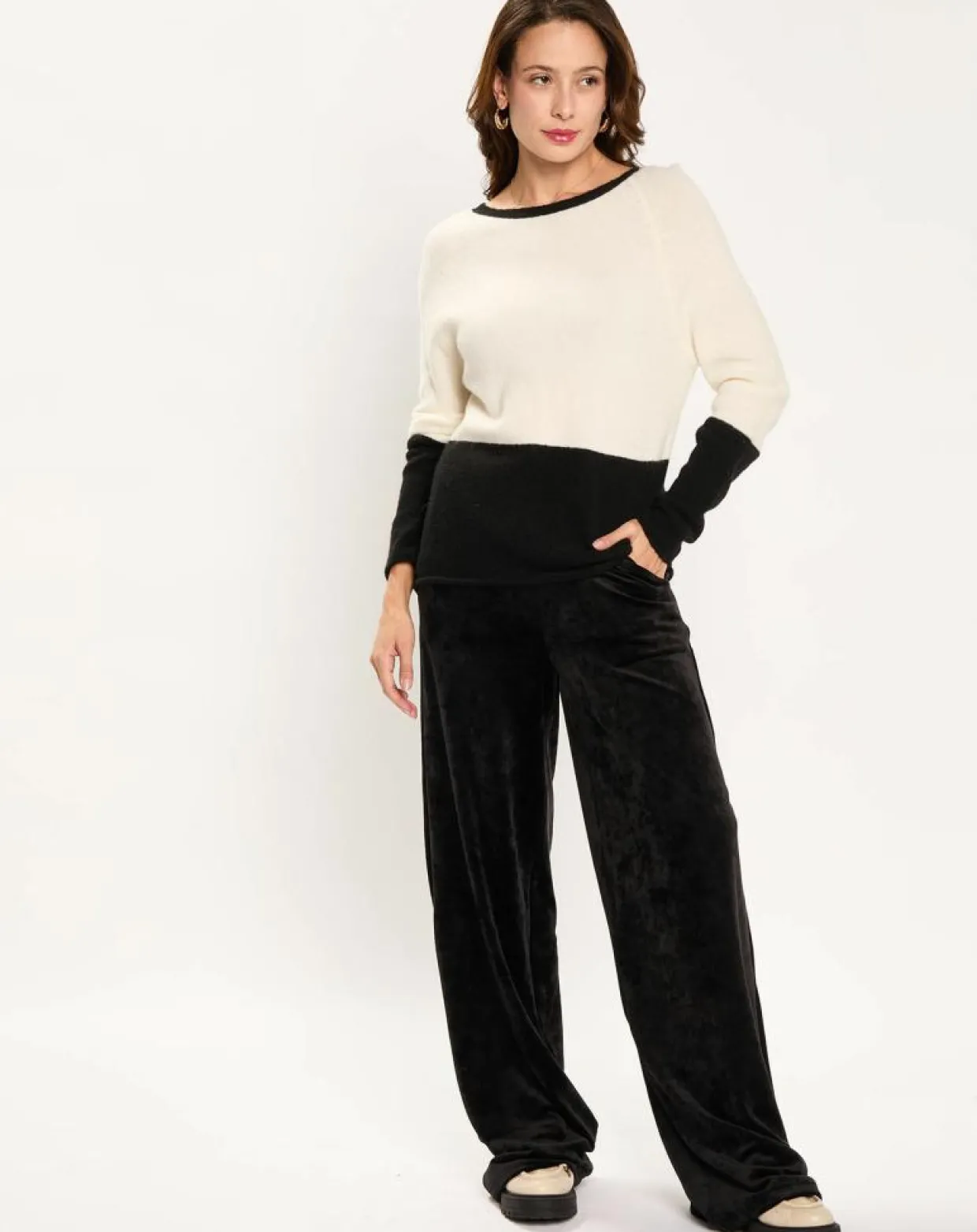 Pull Léa écru/noir-Lauren Vidal Online