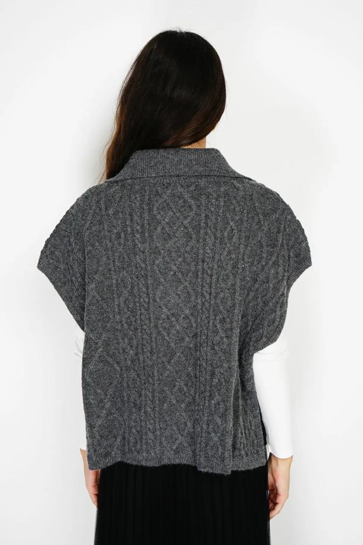 Femme C&Jo Pulls^Pull large à capuche en Cachemire mélangé loup