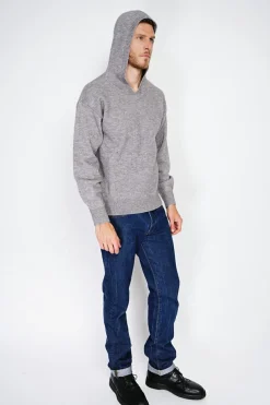 Pull large à capuche en Cachemire mélangé flanelle-C&Jo Outlet
